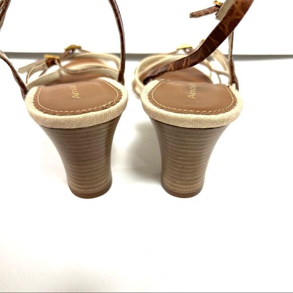 Amalfi leather strappy sandals.  Size 9 N - Picture 5 of 6
